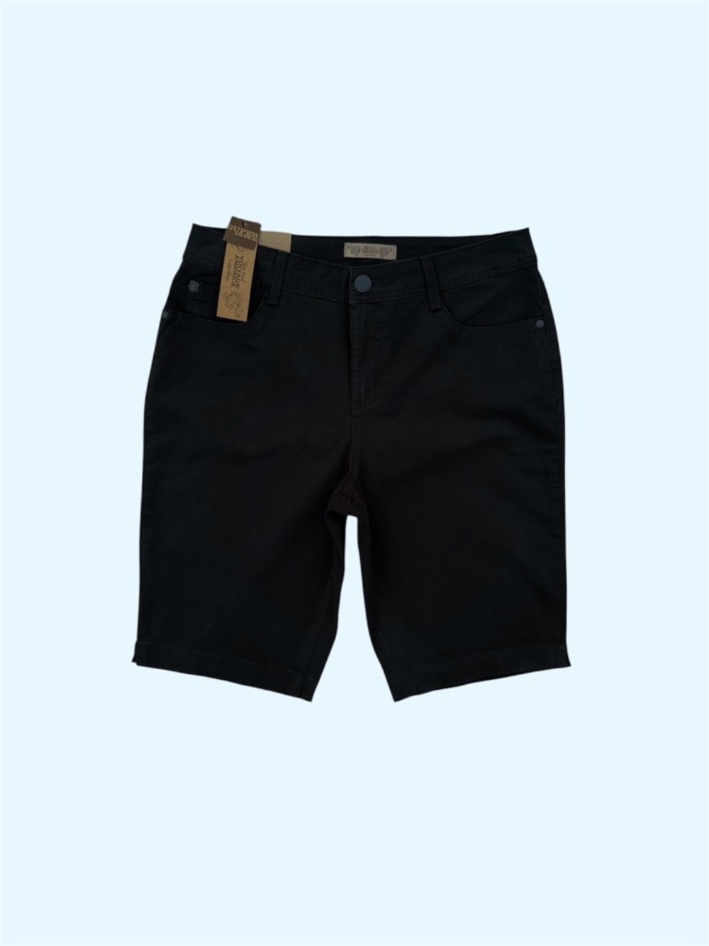 Nine West Vintage America Black Lucie Stretch Bermuda Shorts ~ Women’s 12
